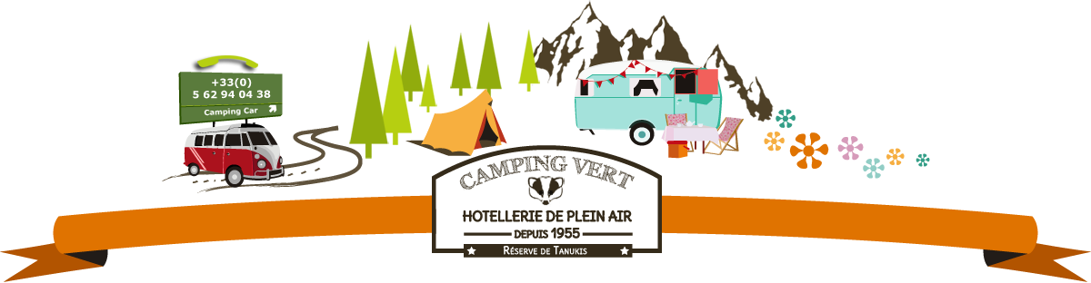 Camping vert, hôtellerie de plein air à Lourdes