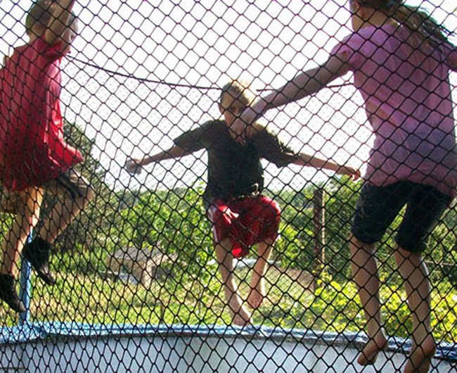 trampoline camping