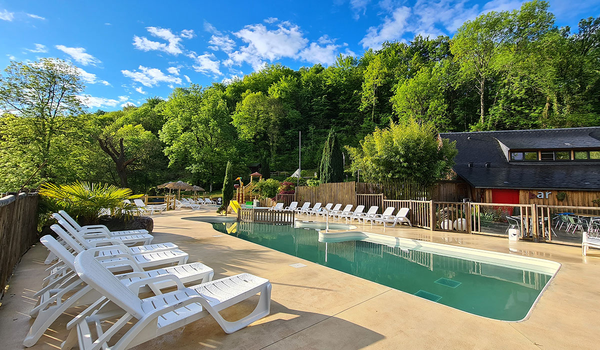 piscine chauffée camping la foret Lourdes